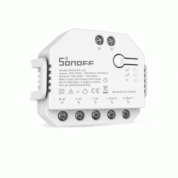 SONOFF DUALR3 Lite - Wi-Fi ρελέ 2 καναλιών με λειτουργία ρολού - Image 3