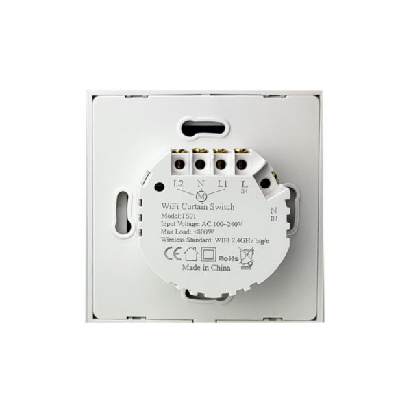 SmartWise WiFi Διακόπτης αφής για ρολά / στόρια / κουρτίνες, συμβατός με eWeLink, (λευκός) - Image 2